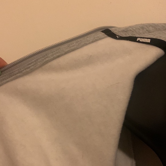 Light grey Zip up PUMA sweater - Picture 2 of 6
